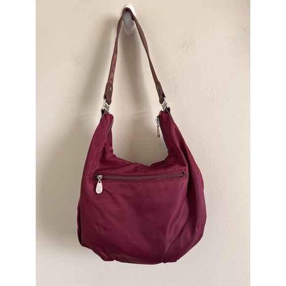 Baggallini Burgundy Nylon Adjustable StrapShoulder Bag/Crossbody Purse - Picture 3 of 10